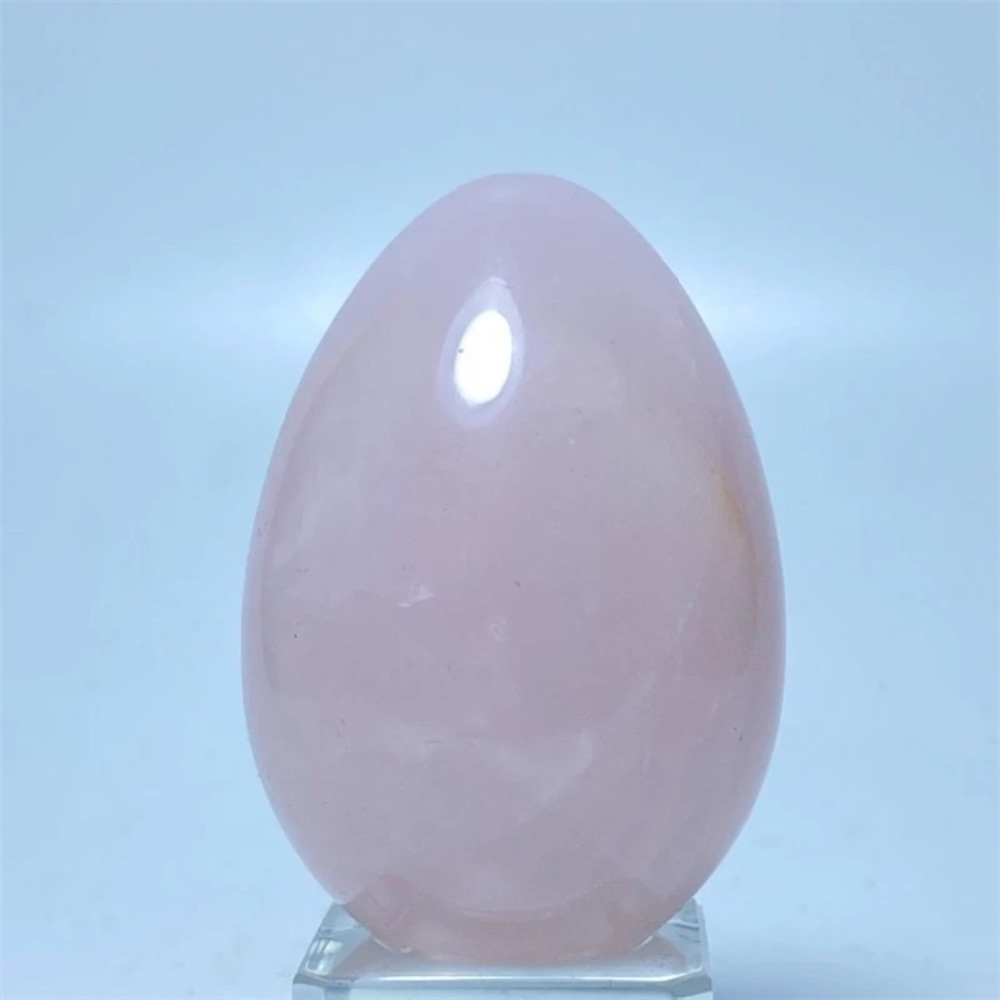 Rose Quartz Stone Egg Decor